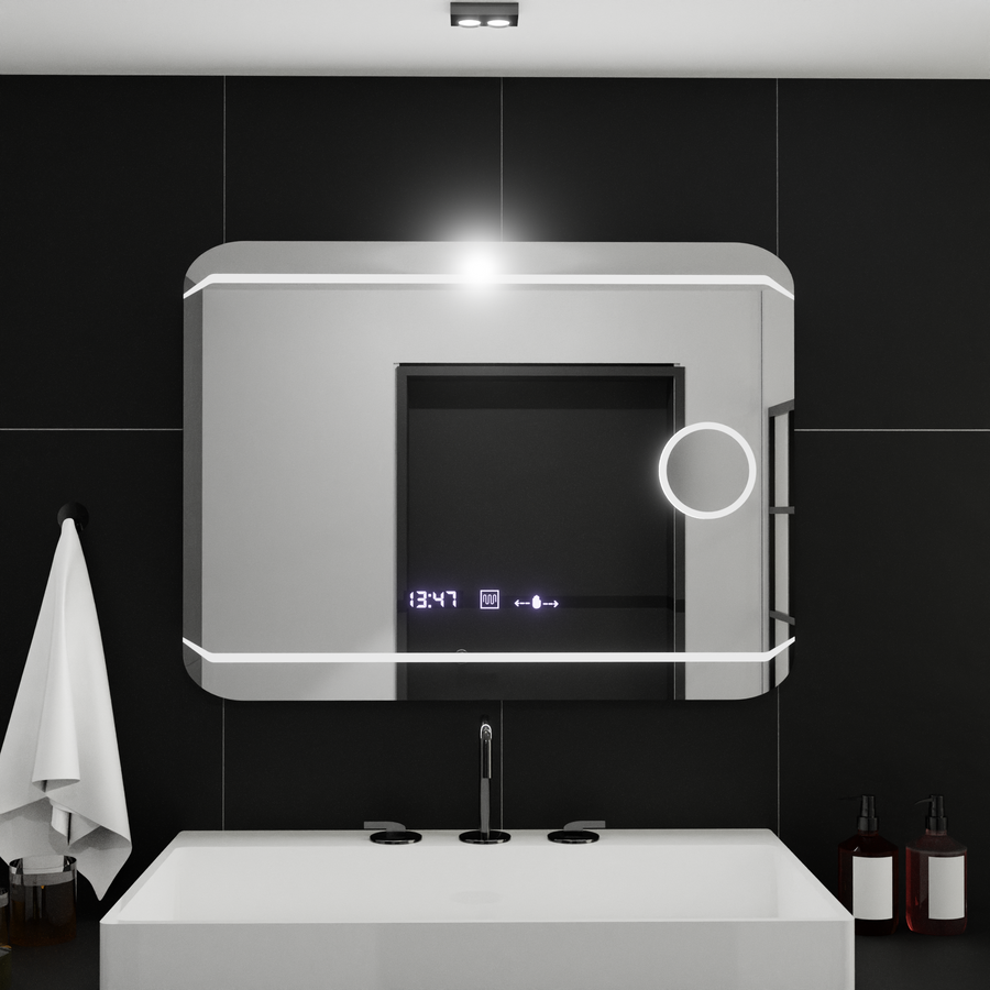 Téglalap alakú LED -tükör, 80x60 cm, Motionglow Marcello Stile