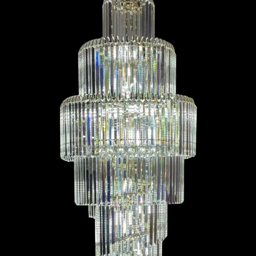 Crystal Chandelier Windsor Altiora, 60 cm átmérőjű, 1800 cm magasság, fényes arany, állítható magasság, elegáns kialakítás