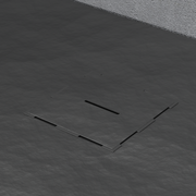 Téglalap alakú zuhanyozás 80x120 cm, vékony 3 cm, fekete