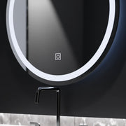 Kerek LED -tükör, 70 cm, alapvető érintés