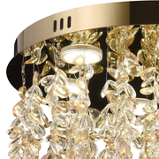 Crystal LED csillár LLC213/400GD kerek, 22W, hideg/meleg/semleges fény, kristály, arany