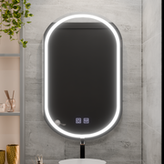 50x80 ovális LED -tükör, Velara érintés, leolvasztási rendszer, dimálható