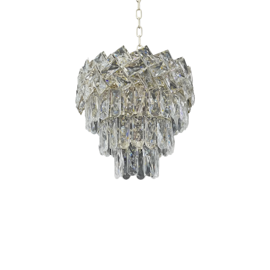 Crystal Chandelier Windsor Petito 3xe27, 30 cm átmérőjű, fényes króm, állítható magasság