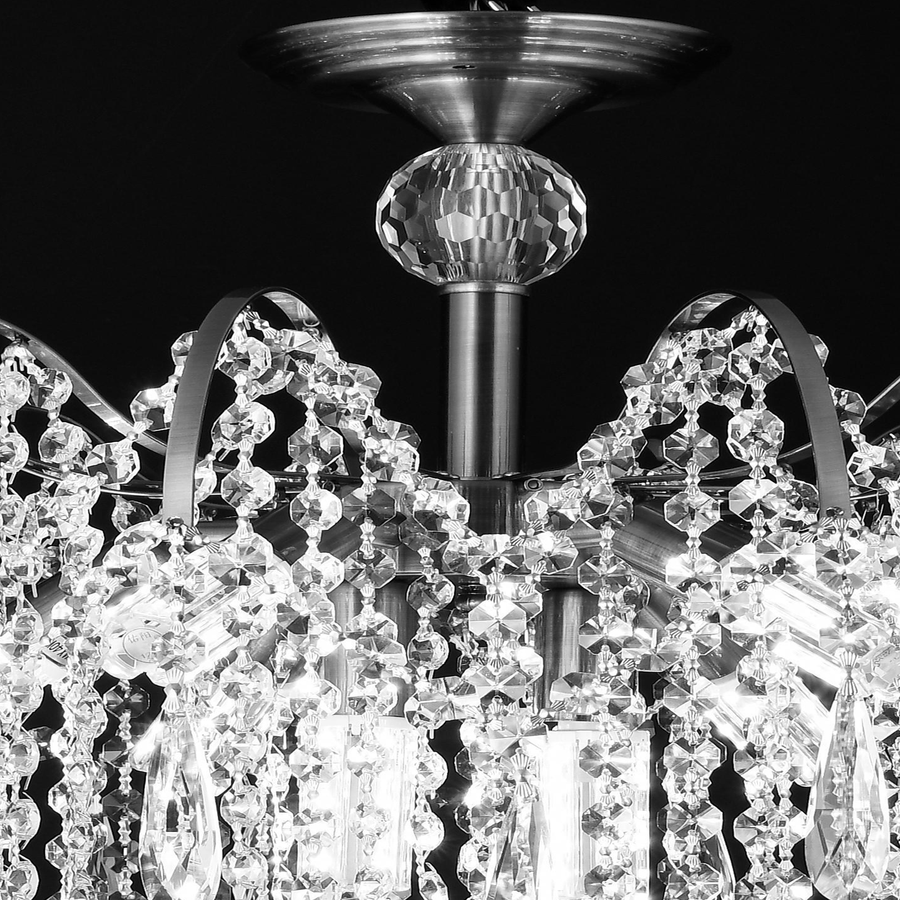 Crystal csillár CC9324/5CH, 5x E14, átmérő 49cm, króm