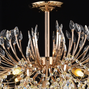 Crystal Chandelier fiamma, 6x E14, 45 cm átmérőjű, arany