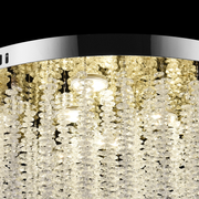Crystal LED csillár LLC215/400WH kerek, 22W, hideg/meleg/semleges fény, kristály, arany