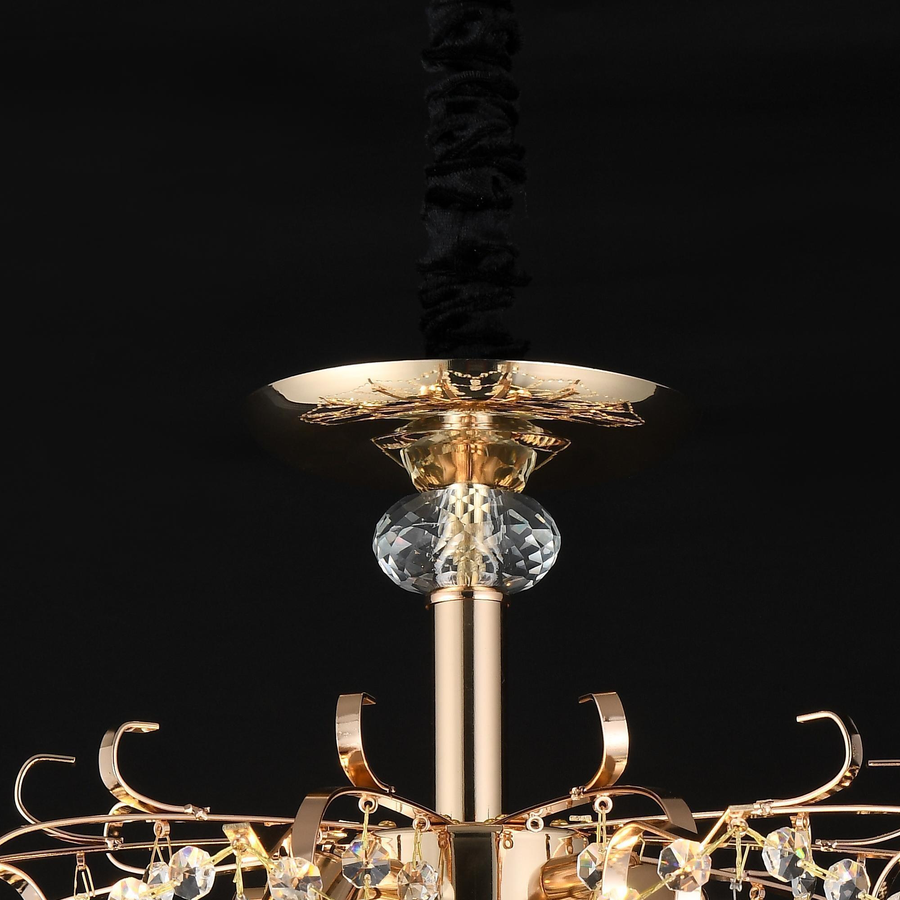 Crystal Chandelier fiamma, 6x E14, 45 cm átmérőjű, arany