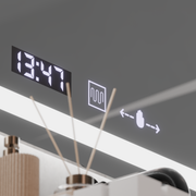 Téglalap alakú LED -tükör, 120x60 cm, Verite MotionGlow Marcello, leolvasztási rendszer, óra és hőmérő, dimálható