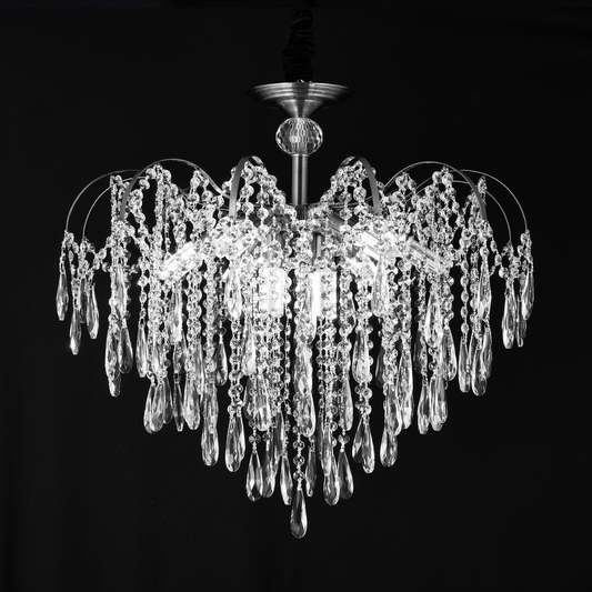 Crystal csillár CC9324/5CH, 5x E14, átmérő 49cm, króm