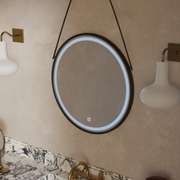 Kerek LED -tükör, 60 cm, alapvető érintés