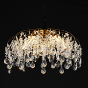 Crystal Chandelier fiamma, 6x E14, 45 cm átmérőjű, arany