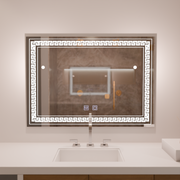 LED téglalap alakú LED -tükör 80x60 érintőképességi leolvadó rendszer