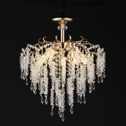 Crystal Chandelier fiamma, 6x E14, 45 cm átmérőjű, arany