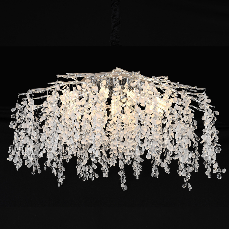 Crystal Chandelier fiamma, 6x E14, 45 cm átmérőjű, arany