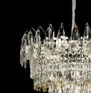 Csillár kristály windsor Eleganza 8x E14, 49 cm átmérőjű, fényes arany, állítható magasság