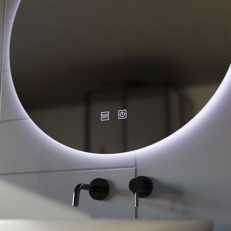 Kerek LED-es tükör, 60cm, Isolda, Touch, Páramentesítő rendszer