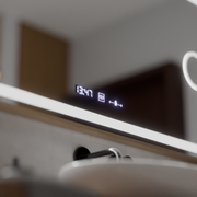LED -érzékelő mozgásgátló Sofia érzékelő tükör leolvasztási funkcióval hőmérő 110x65 cm meleg/hideg/neutra méretű fény, rózsa arany keret, marcello funghi kollekció