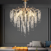 Crystal Chandelier fiamma, 6x E14, 45 cm átmérőjű, arany