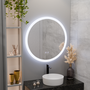 Kerek LED -tükör, 70 cm, érintés Noxia, letiltási rendszer, Daisy