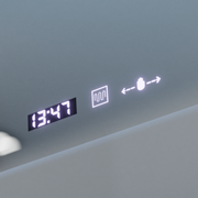 Téglalap alakú LED -tükör, 100x65 cm, Royale Gold Motion Glow Marcello, Osztály- és Hőmérő, Dimable