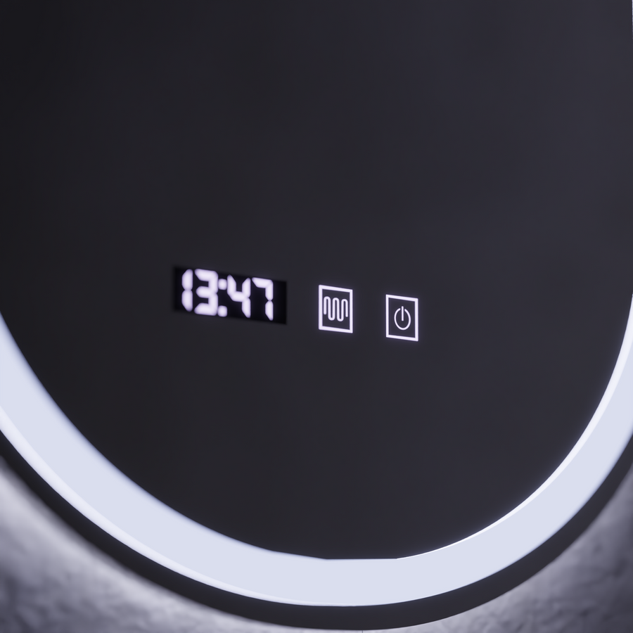 ONIRA LED Touch Mirror páramentesítő rendszer, óra és hőmérséklet 50x80 cm