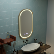 LED Touch Mirror Import betegségrendszer 50x80 cm rózsa arany keret