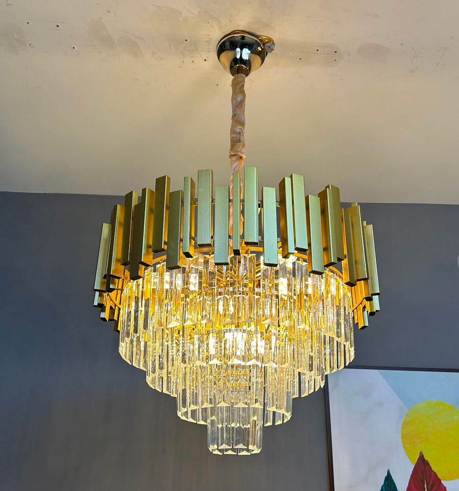 Magno Balmoral Crystal Chandelier, 9x E14, 60 cm átmérőjű, arany, állítható magasság
