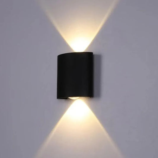 Fantasis A külső és a belső LED, 2 forrás x 1w, ip65, fém, fekete, 3000 ezer