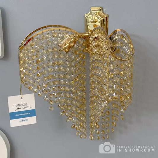 Vigyen fel Crystal Sapphire 2x E27 fényes arany aranyat, kristályt