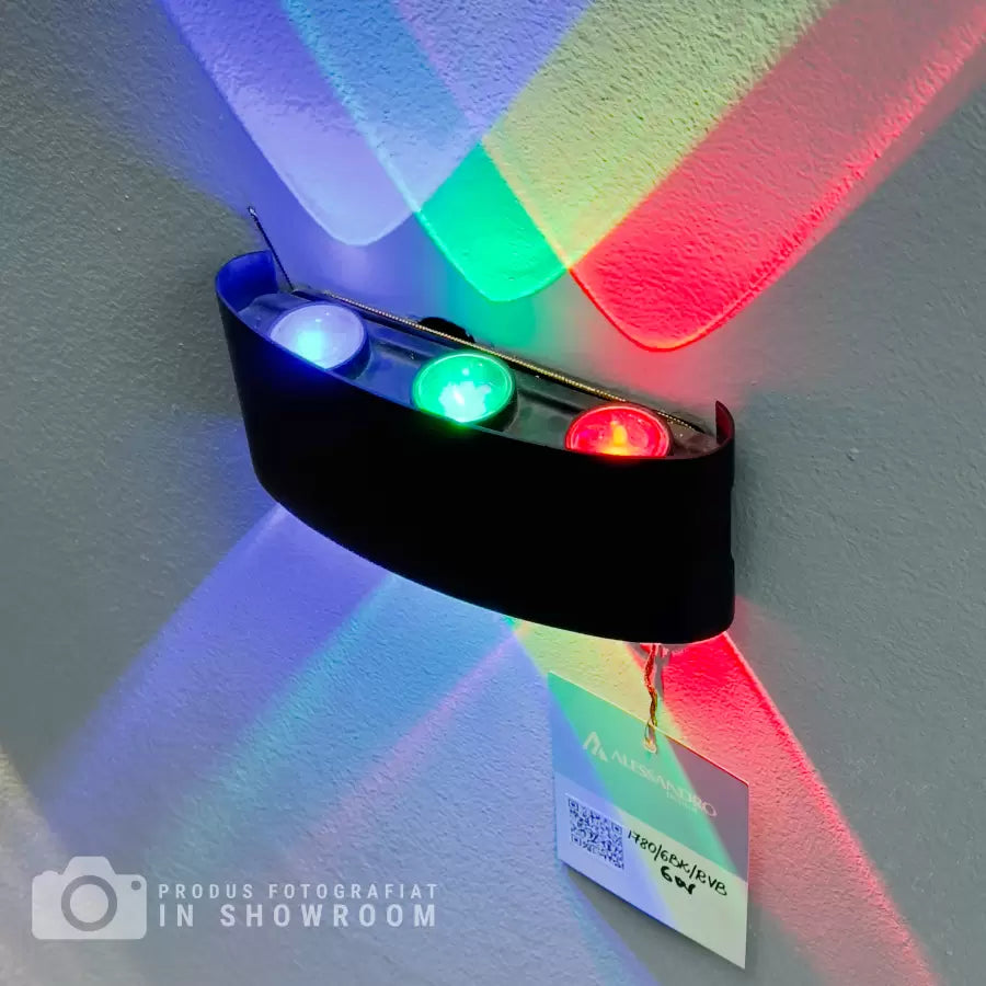 Fantasis alkalmazza a LED RGB belső/külső, 6 forrás x 1W, IP65, fekete, 3000K