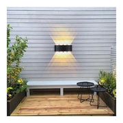 Fantasis külső és belső LED, 8 forrás x 1w, ip65, fém, fekete, 3000 ezer