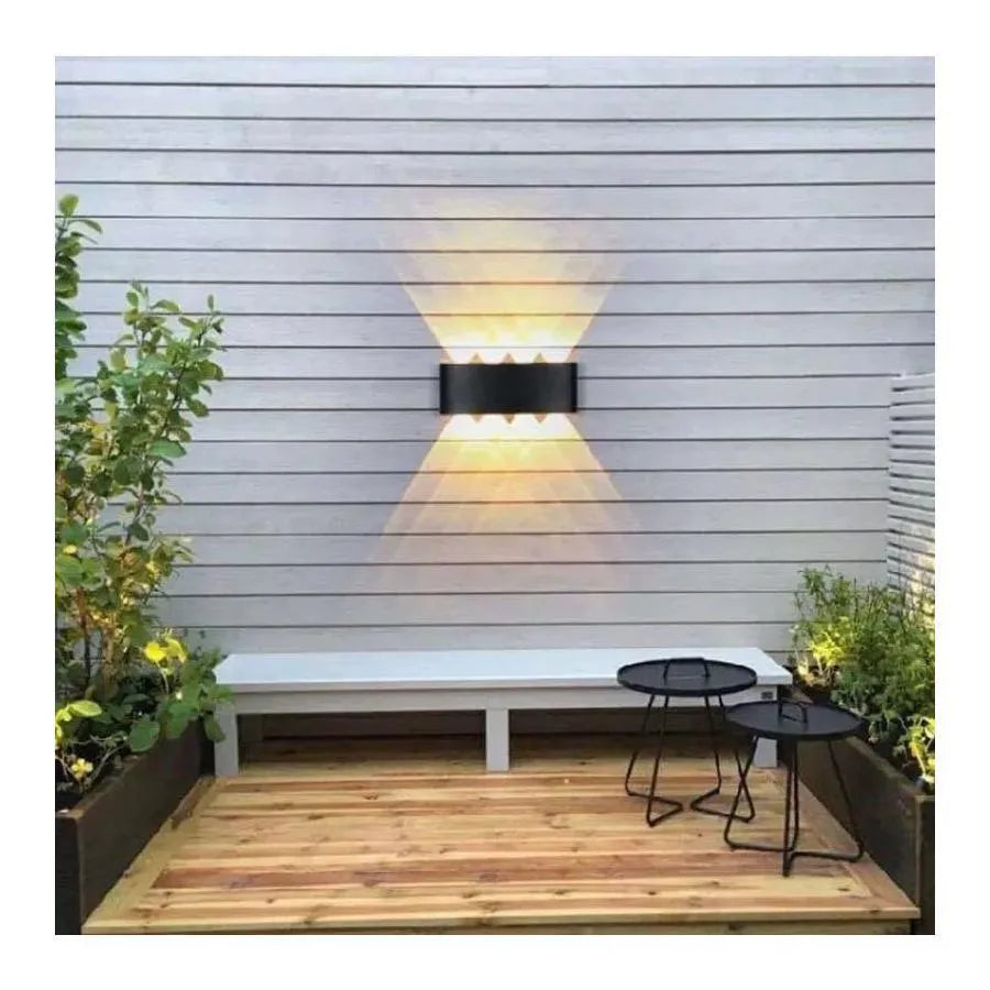 Fantasis külső és belső LED, 8 forrás x 1w, ip65, fém, fekete, 3000 ezer