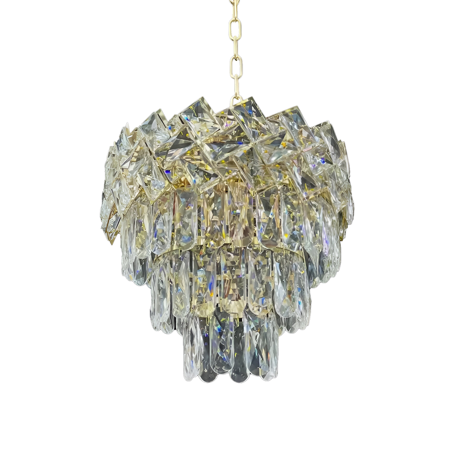 Crystal Chandelier Windsor Petito 3xe27, 30 cm átmérőjű, fényes arany, állítható magasság