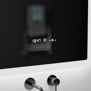 Téglalap alakú LED -tükör, 60x80cm, pugliesi mozgásglow marcello érzékelő, eltorzító rendszer, óra és hőmérő, daimable