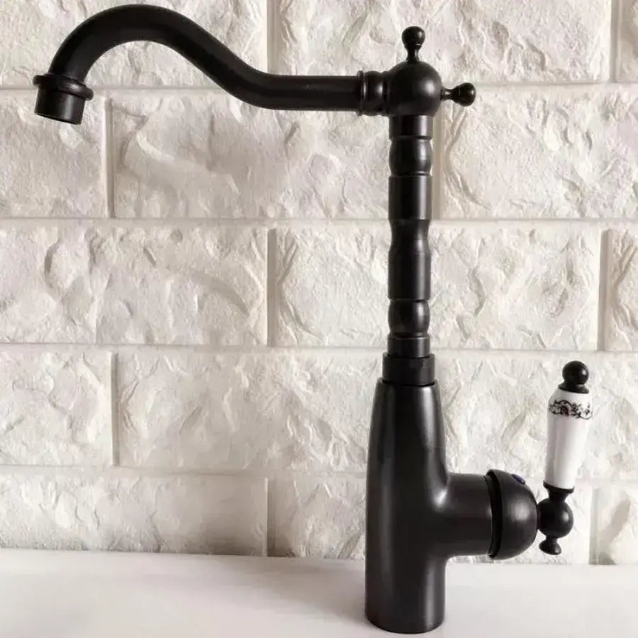 Konyhai akkumulátor, egészségügyi sárgaréz, fekete, OD/2051