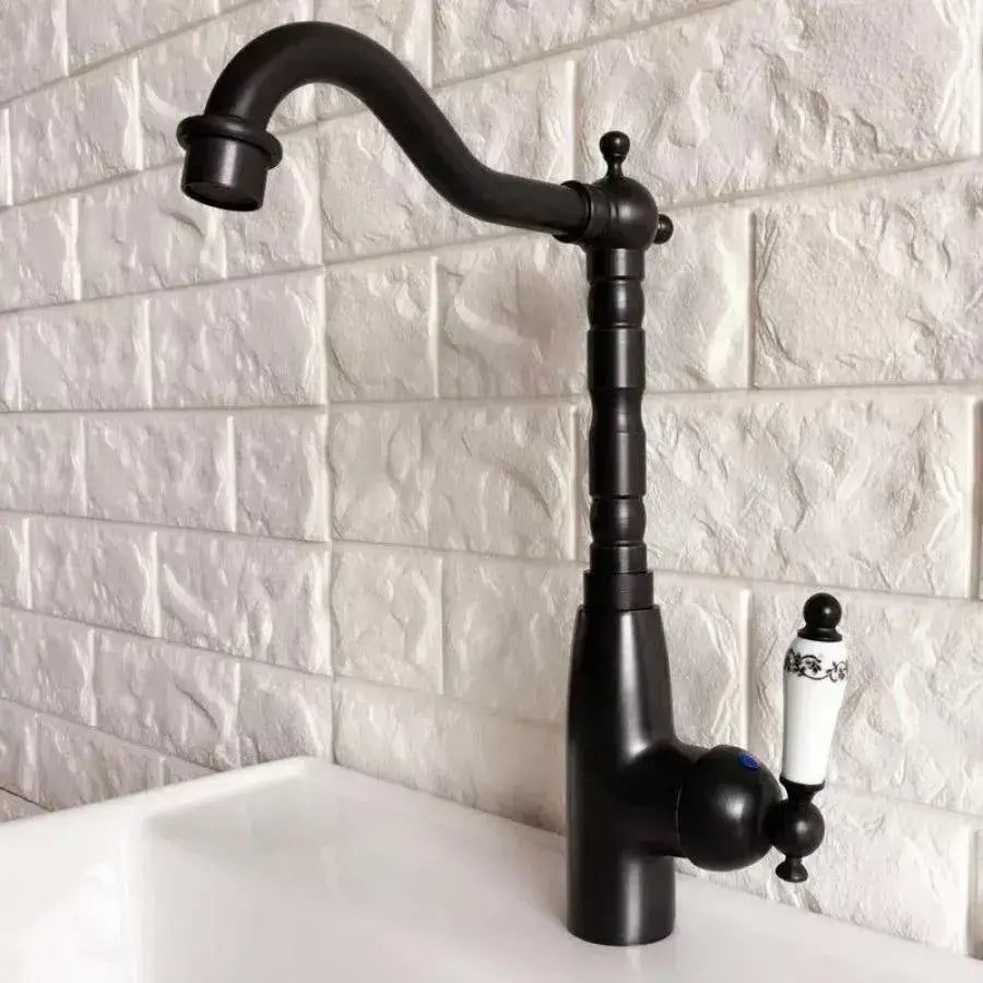 Konyhai akkumulátor, egészségügyi sárgaréz, fekete, OD/2051