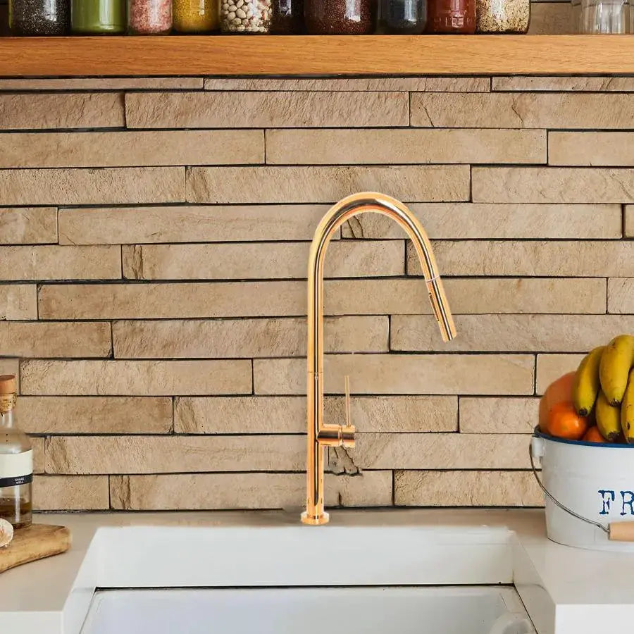 Konyhai akkumulátor kivonható zuhany, egészségügyi sárgaréz, arany, CF2043