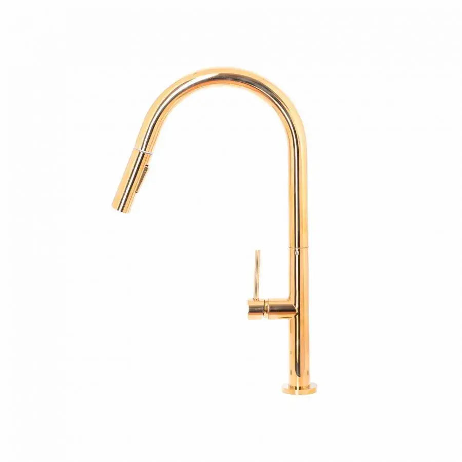 Konyhai akkumulátor kivonható zuhany, egészségügyi sárgaréz, arany, CF2043