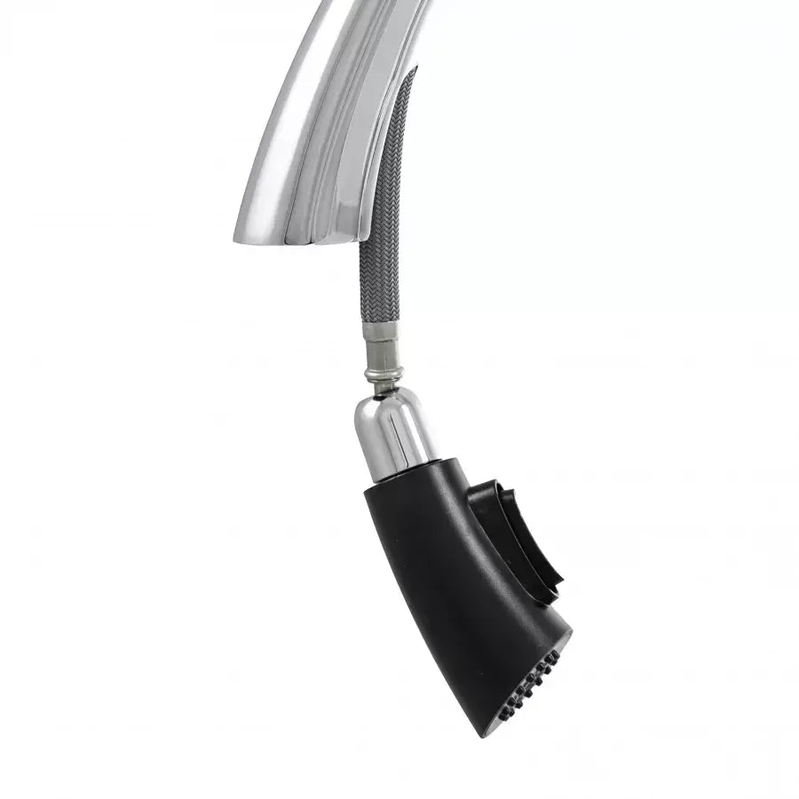 Konyhai akkumulátor kivonható zuhanyzóval, egészségügyi sárgaréz, króm, W059