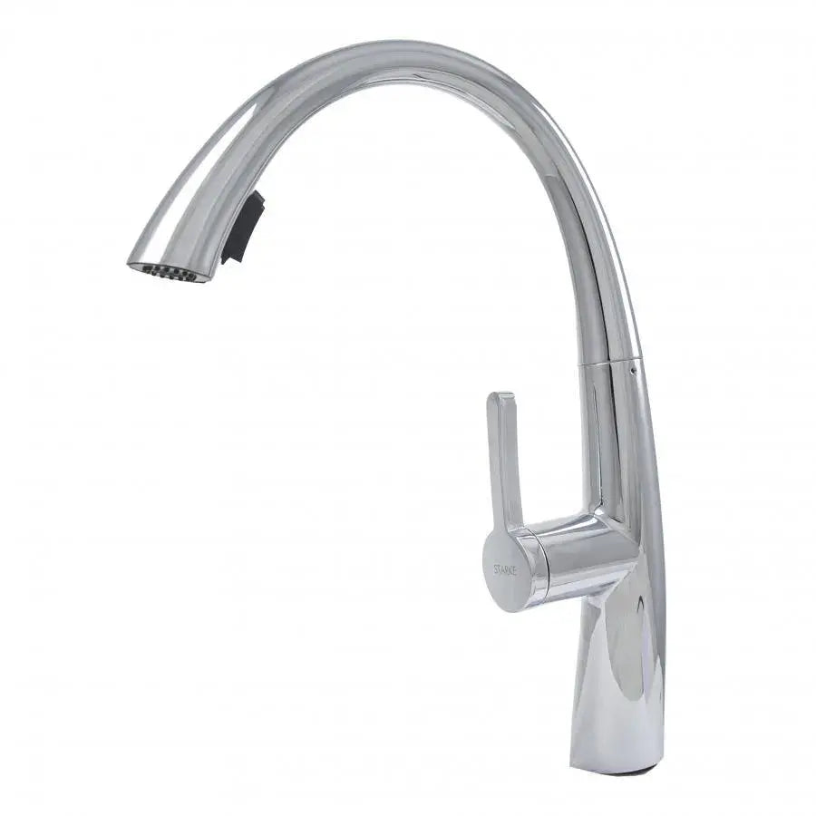 Konyhai akkumulátor kivonható zuhanyzóval, egészségügyi sárgaréz, króm, W059