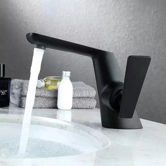 Washbasin akkumulátor, egészségügyi sárgaréz, fekete, 6727h