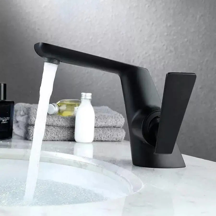 Washbasin akkumulátor, egészségügyi sárgaréz, fekete, 6727h