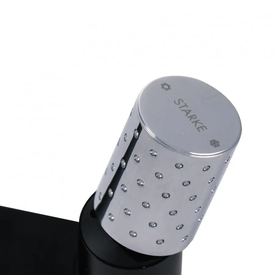 Washbasin akkumulátor, egészségügyi sárgaréz, fekete, 7647h/c