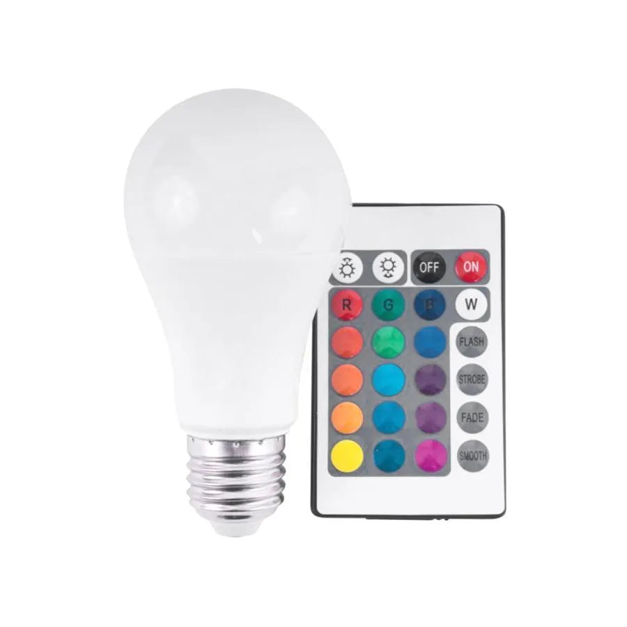 LED RGB LED távirányítóval E27, 12W, 6500K