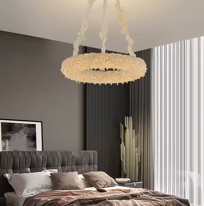 Csillár kristály Hohenzollern Magno, 40W, meleg/hideg/semleges fény, 55 cm átmérőjű, arany, állítható magasság