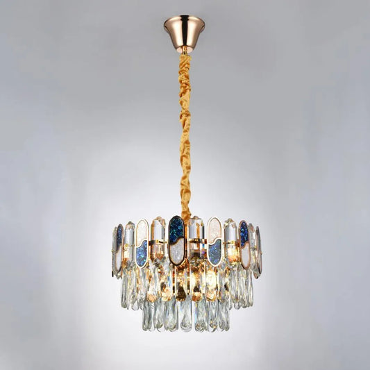 Csillár Aniss 5*E27, fém és kristály, arany