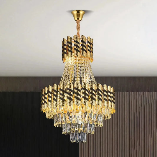 Crystal Chandelier 9XE14 Golden Nardo, 50 cm széles, 70 cm magas
