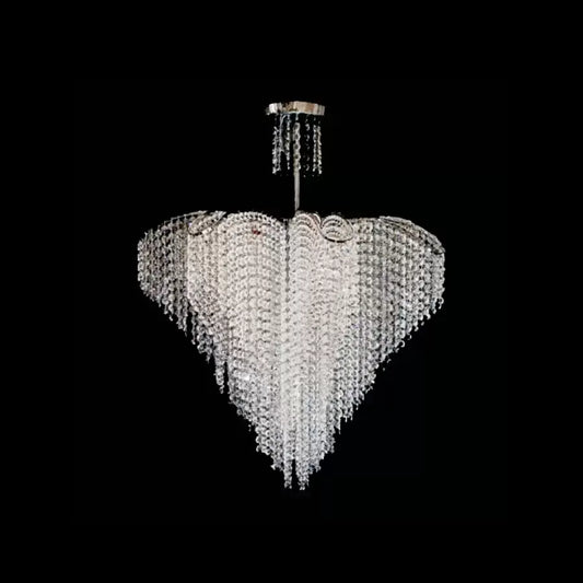 Crystal Chandelier Adan, 8*E27, ezüst, fém és kristály