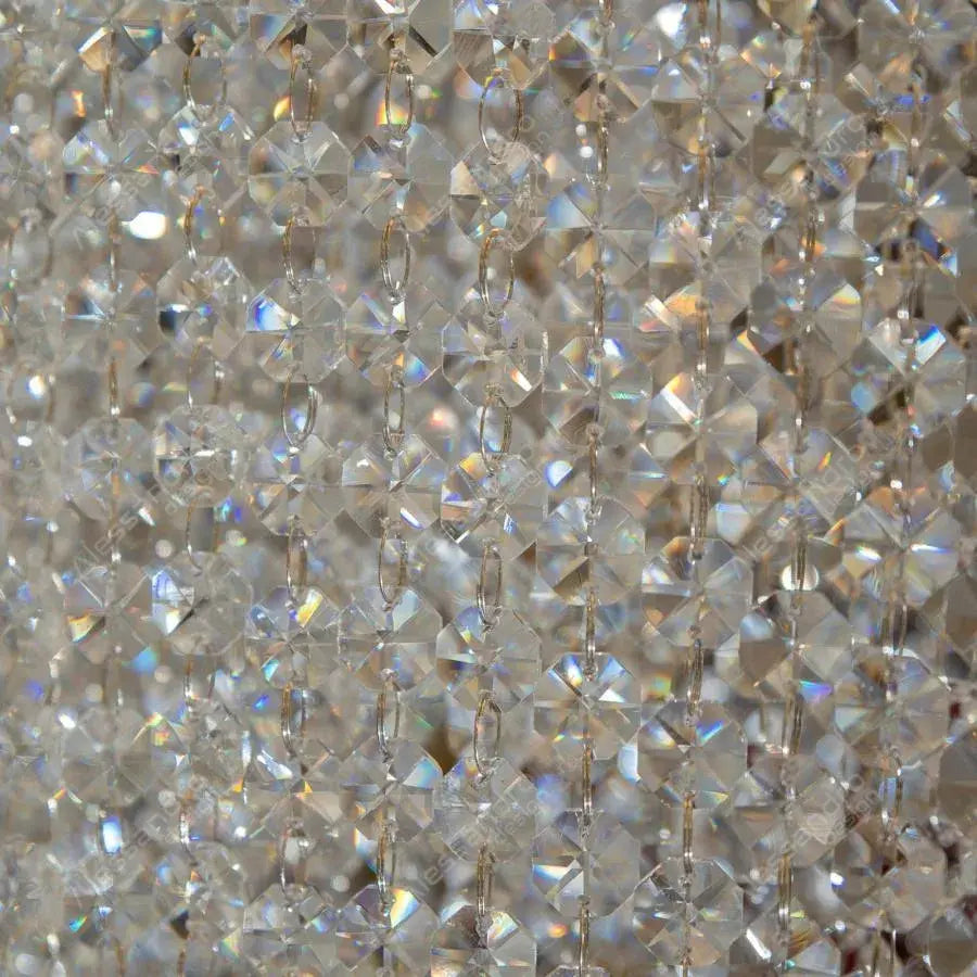 Crystal Chandelier Adan, 8*E27, ezüst, fém és kristály