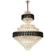 Crye Chandelier Versailles Grande Supremo 10xe14, 60 cm x átmérő 90 cm, fényes és fekete arany, állítható magasság